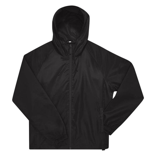 Black - Front - B&C Unisex Adult #Reset Windbreaker