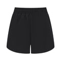 Black - Back - Tombo Womens-Ladies Double Layered Sports Shorts