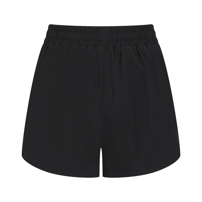 Black - Front - Tombo Womens-Ladies Double Layered Sports Shorts