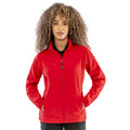 Red - Back - Result Genuine Recycled Womens-Ladies 2 Layer Printable Soft Shell Jacket