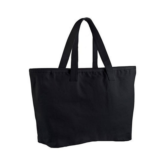 Black - Front - Westford Mill Canvas Heavy Duty Tote Bag