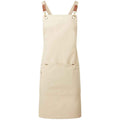 Khaki - Front - Premier Cross Back Bib Apron