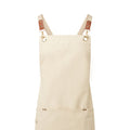 Khaki - Back - Premier Cross Back Bib Apron
