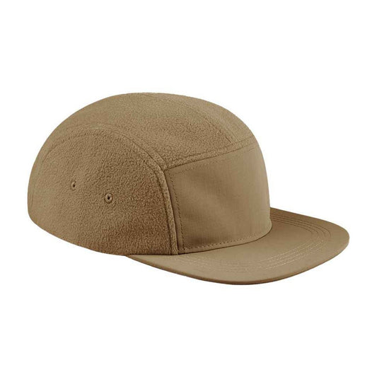 Biscuit - Front - Beechfield Unisex Adult Recycled Fleece Camper Cap