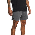 Castle Rock-Grey-Black - Front - Under Armour Mens Logo Shorts