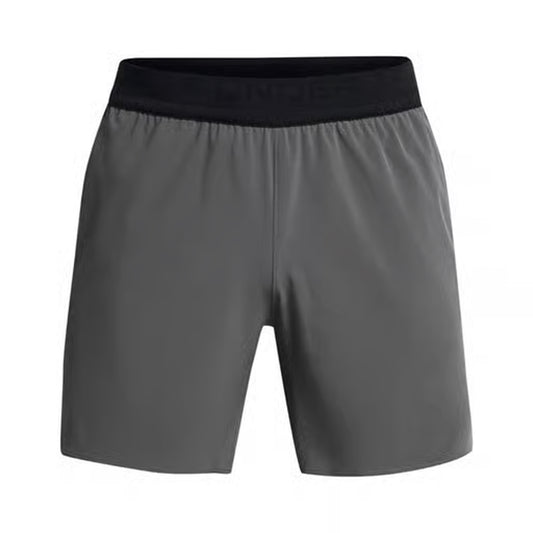 Castle Rock-Grey-Black - Front - Under Armour Mens Logo Shorts