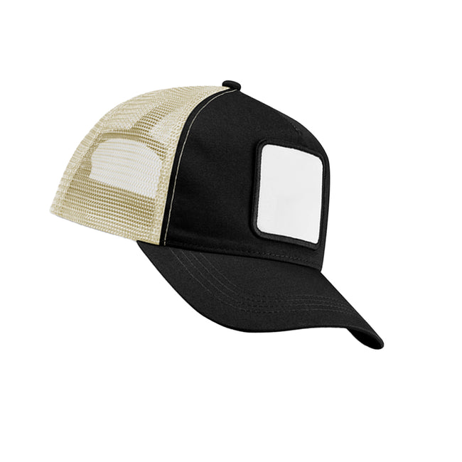 Black-Stone - Back - Beechfield Appliqué 5 Panel Trucker Cap