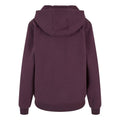 Plum Purple - Back - Build Your Brand Womens-Ladies Fluffy Hoodie
