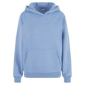 Powder Blue - Front - Build Your Brand Womens-Ladies Fluffy Hoodie