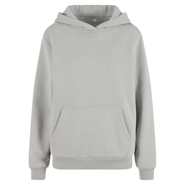 Light Asphalt - Front - Build Your Brand Womens-Ladies Fluffy Hoodie