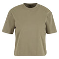 Pale Olive - Front - Build Your Brand Womens-Ladies Sorona Loose T-Shirt