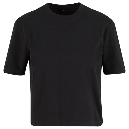 Black - Front - Build Your Brand Womens-Ladies Sorona Loose T-Shirt