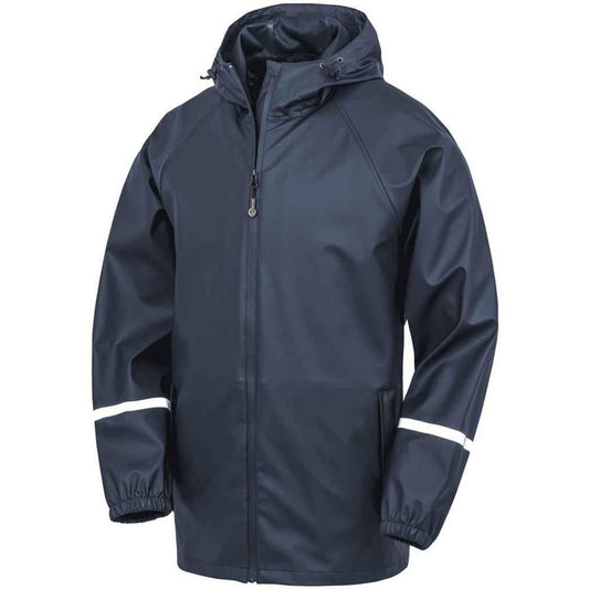 Navy - Front - Result Genuine Recycled Mens Prism Waterproof Jacket