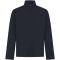 Navy - Front - Front Row Mens Premium Pique Quarter Zip Top