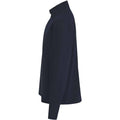 Navy - Side - Front Row Mens Premium Pique Quarter Zip Top