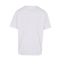 White - Back - Build Your Brand Unisex Adult Cotton Loose T-Shirt