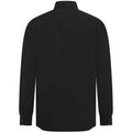 Black - Back - Henbury Womens-Ladies Cotton Feel CoolPlus Long-Sleeved Shirt