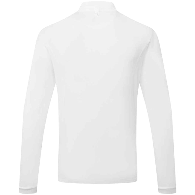 White - Back - Premier Mens Essential Coolchecker Long-Sleeved Chef Shirt
