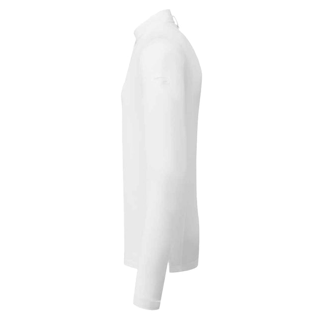 White - Side - Premier Mens Essential Coolchecker Long-Sleeved Chef Shirt