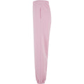 Soft Pink - Side - Build Your Brand Womens-Ladies Fluffy Sweatpants