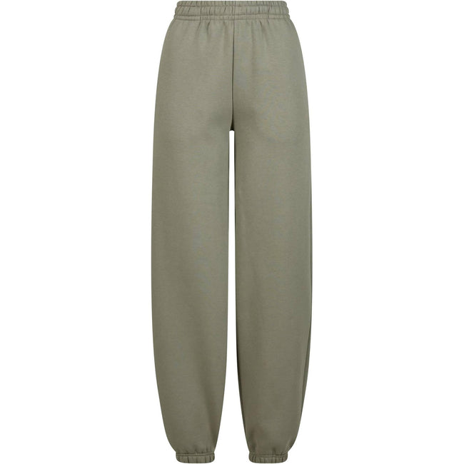Pale Olive - Front - Build Your Brand Womens-Ladies Fluffy Sweatpants