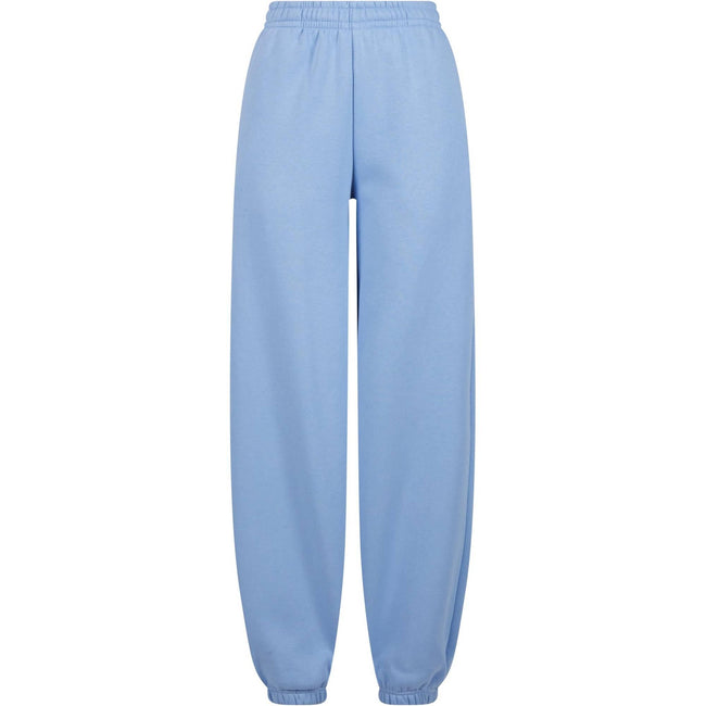 Powder Blue - Front - Build Your Brand Womens-Ladies Fluffy Sweatpants