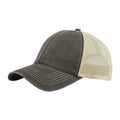 Vintage Brown-Stone - Back - Beechfield Vintage 6 Panel Trucker Cap