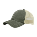 Vintage Olive-Stone - Back - Beechfield Vintage 6 Panel Trucker Cap