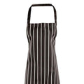 Black-White - Side - Premier Ladies-Womens Stripe Apron - Workwear (Butchers Style)