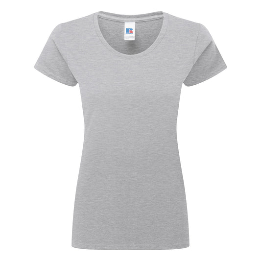 Light Oxford - Front - Russell Womens-Ladies Authentic Classic T-Shirt