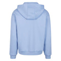 Powder Blue - Back - Build Your Brand Unisex Adult Fluffy Full Zip Hoodie