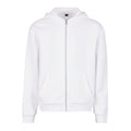 White - Front - Build Your Brand Unisex Adult Fluffy Full Zip Hoodie
