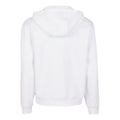 White - Back - Build Your Brand Unisex Adult Fluffy Full Zip Hoodie