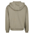Pale Olive - Back - Build Your Brand Unisex Adult Fluffy Full Zip Hoodie