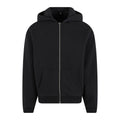 Black - Front - Build Your Brand Unisex Adult Fluffy Full Zip Hoodie