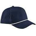 Navy-White - Front - Beechfield Coolmax Baseball Cap