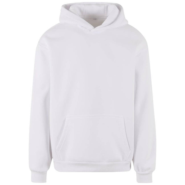 White - Front - Build Your Brand Unisex Adult Fluffy Pullover Hoodie