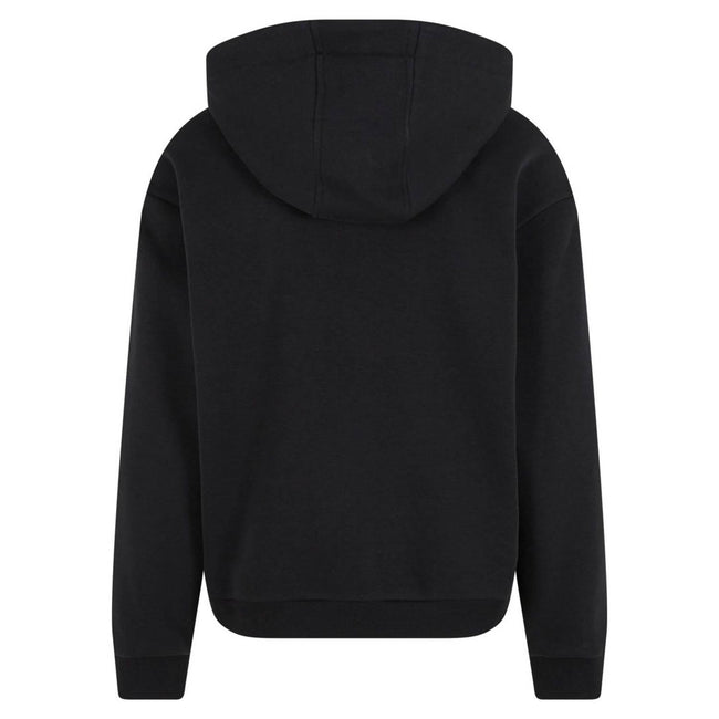 Black - Back - Build Your Brand Unisex Adult Fluffy Pullover Hoodie