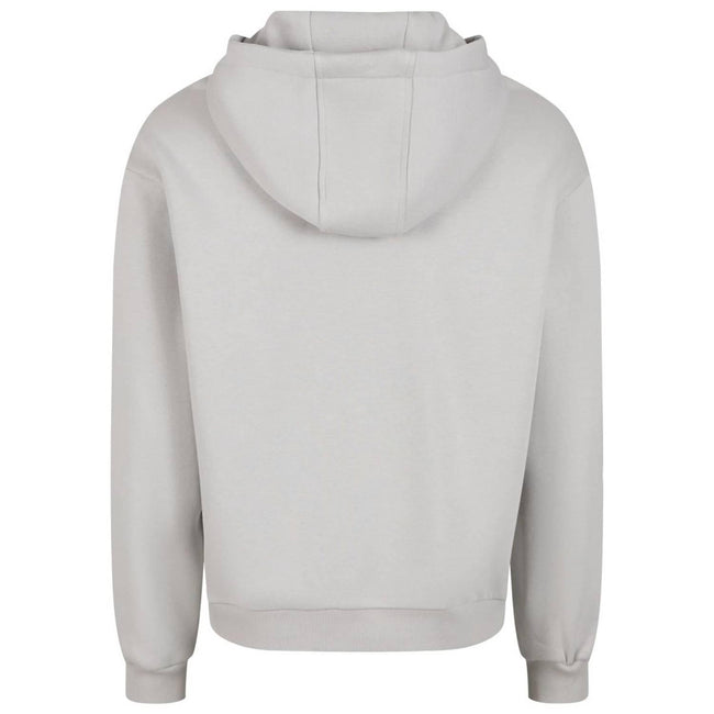 Light Asphalt - Back - Build Your Brand Unisex Adult Fluffy Pullover Hoodie