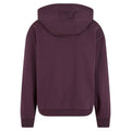 Plum Purple - Back - Build Your Brand Unisex Adult Fluffy Pullover Hoodie