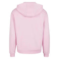 Soft Pink - Back - Build Your Brand Unisex Adult Fluffy Pullover Hoodie