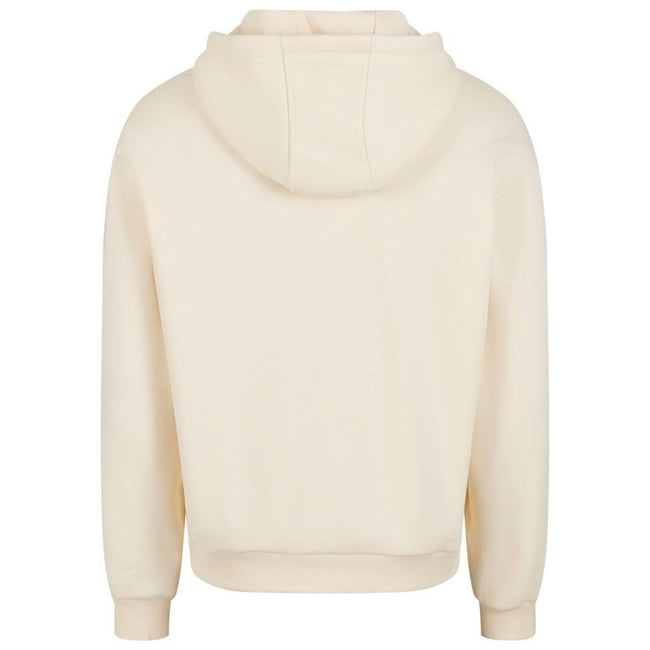 White Sand - Back - Build Your Brand Unisex Adult Fluffy Pullover Hoodie