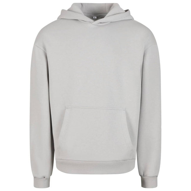 Light Asphalt - Front - Build Your Brand Unisex Adult Fluffy Pullover Hoodie