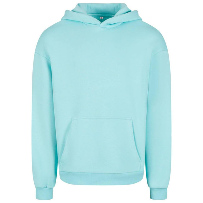 Beryl Blue - Front - Build Your Brand Unisex Adult Fluffy Pullover Hoodie