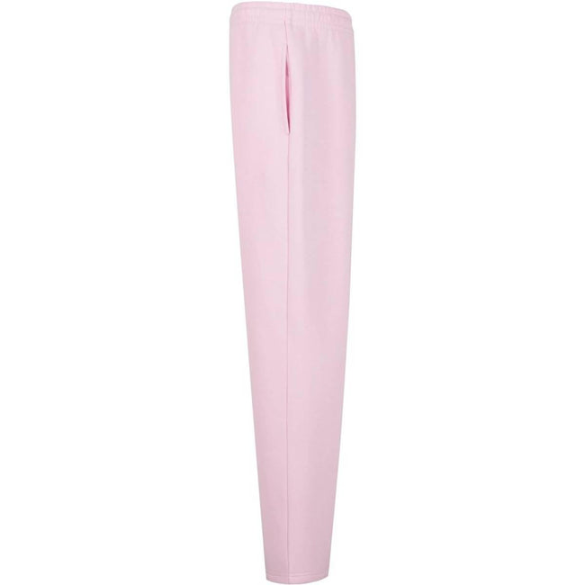 Soft Pink - Side - Build Your Brand Mens Fluffy Jogging Bottoms