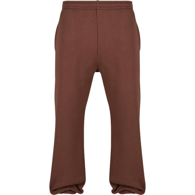 Chocolate Brown - Front - Build Your Brand Mens Fluffy Jogging Bottoms