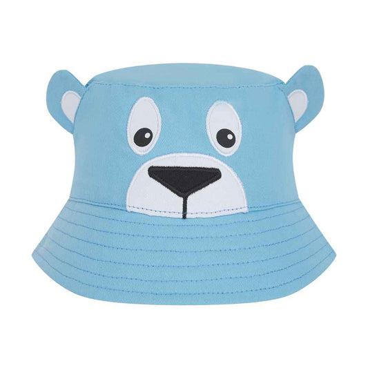Pale Blue - Front - Larkwood Baby Bear Bucket Hat