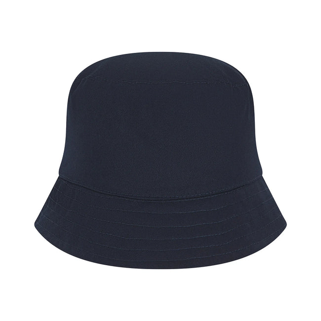 Navy - Front - Larkwood Baby Plain Bucket Hat