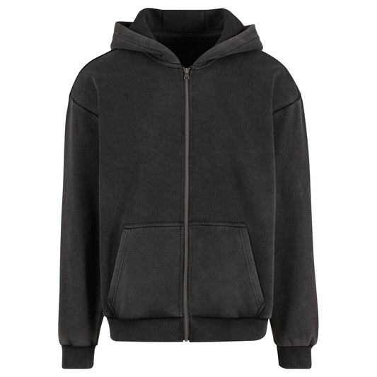 Magnet - Front - Build Your Brand Mens Vintage Heavy Full Zip Hoodie