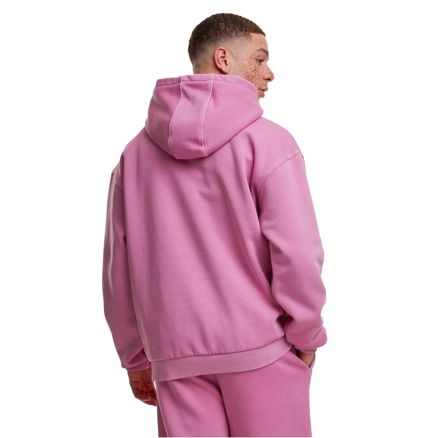 Cool Pink - Pack Shot - Build Your Brand Mens Vintage Heavy Hoodie